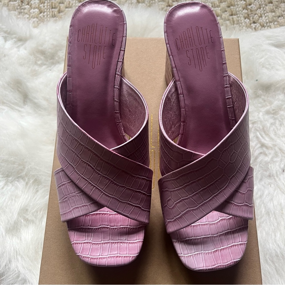 Charlotte Stone Lilac Sylvia Shoes - Picture 7 of 7